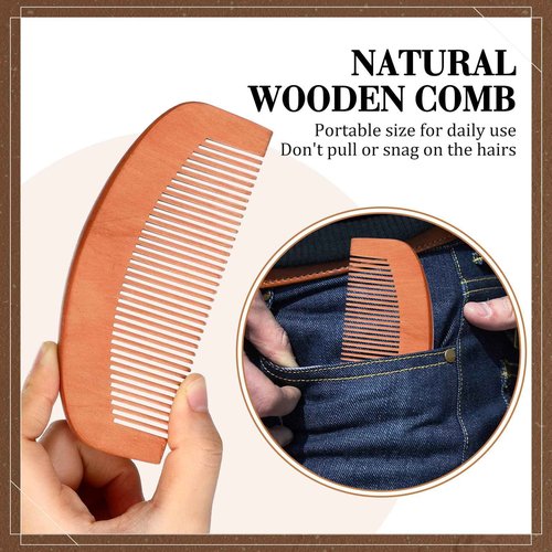 Zubebe 20 Sets Beard Brush and Comb Set for Men, Boar Bristle Brush, Wood Mustache Comb and Beard Trimming Scissors with Travel Pouch, Beard and Mustache Grooming Kit for Beard Care Valentine GIft