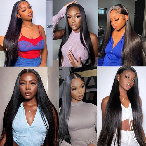 NROOEAY Straight Bundles Human Hair 28 inch 100% Unprocessed Brazilian Straight Hair Bundles 12A Remy Virgin Retain the Intact Cuticle, Long Lifespan