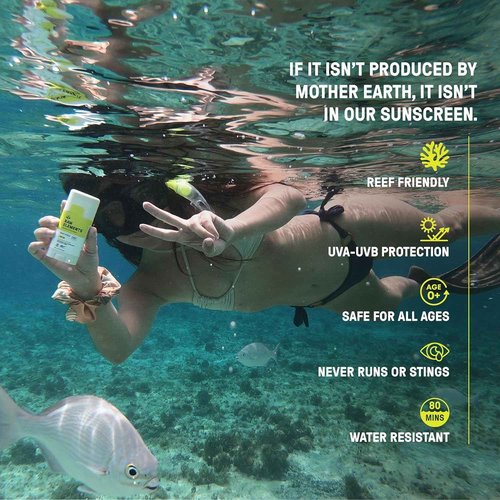 Raw Elements Face Stick SPF 50 All-Natural Mineral Sunscreen - Reef Safe, Water Resistant, Broad Spectrum UVA/UVB Protection, Safe For All Ages, Travel Size 1 oz 2PK