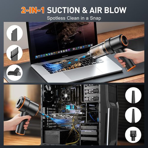KMM Handheld Car Vacuum Cleaner, 9000Pa Vacuum Cleaner and Air Duster