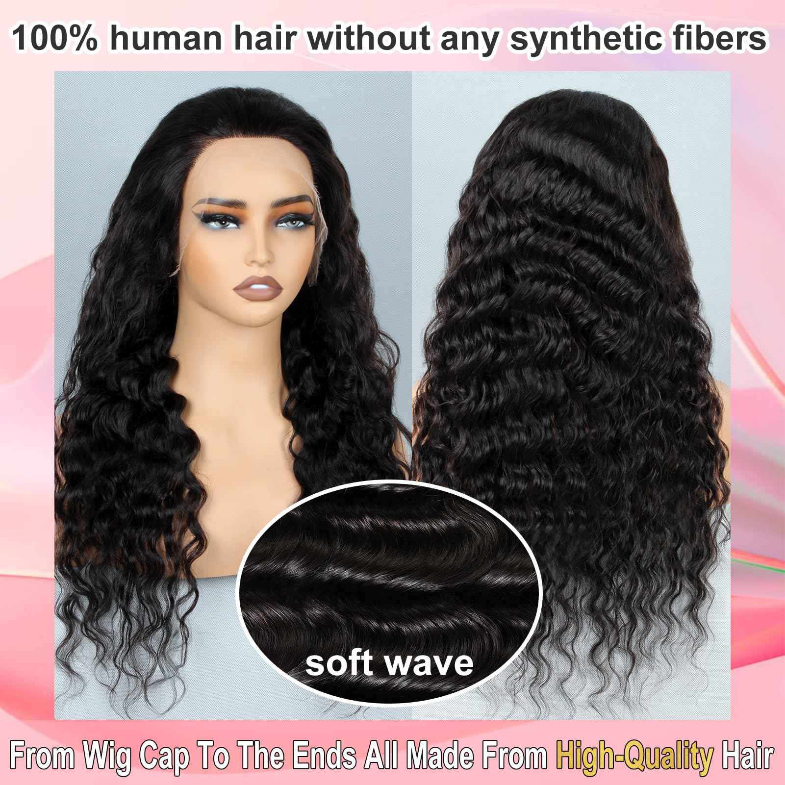 MEIMEI SKINLIKE Real HD Lace Wig Loose Deep Wave Lace Front Wigs Human Hair Pre Plucked Bleached Knots 200% Density Ultra-thin Invisible HD Lace 13x4 Loose Wave Wigs Human Hair for Women 20 Inch