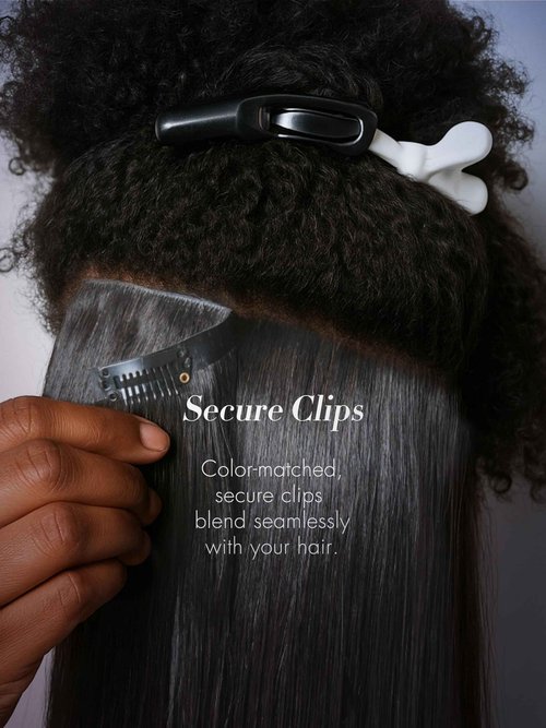 LUVME Invisible Clip in Hair Extensions Body Wave Real Human Hair, Remy Human Hair Extensions Clip ins for Women, Natural Human Hair, 14 inch 110g 6Pcs, Natural Black