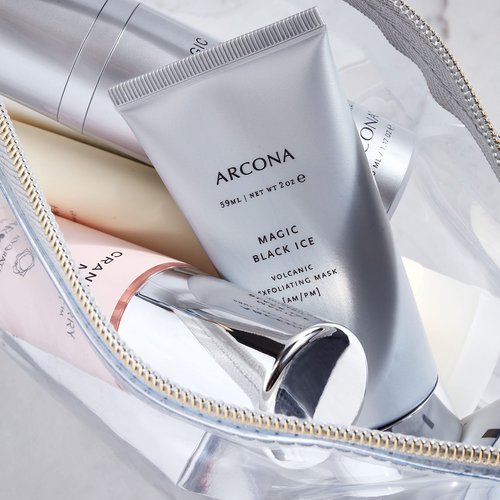 ARCONA Magic Black Ice - Icelandic Volcanic Sand, Black Lava, Charcoal and Mandelic Acid Exfoliate, Purify, Brighten and Decongests Skin - 2 oz. Made In The USA