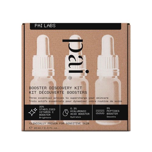 Pai Skincare - Booster Discovery Kit | Stabilised Vitamin C + Hyaluronic Acid + Peptides | Natural, Vegan, Sensitive Skincare (3 Piece Set)