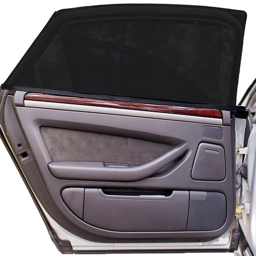 EcoNour Window Shades for Side Windows (Pack of 2) | Sun Shade for Car Heat and UV Protection | Adjustable Elastic Fabric Baby Car Shade | Rear Side Window Sun Shade Accessories (Large 40"x25")