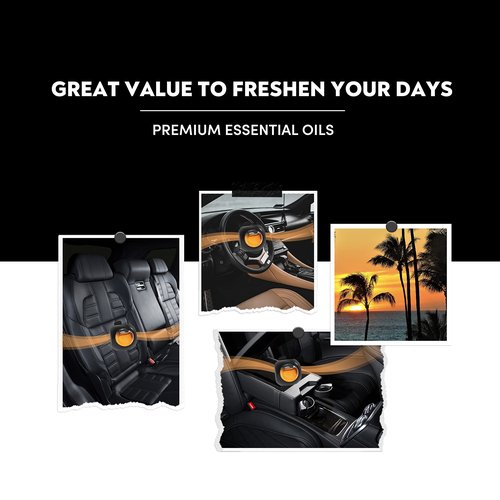 DRIVEJOY Car Air Freshener Vent Clips, 8 PK, 6 Hawaiian, 2 New Car, Car Fresheners for Men Women, Up to 240 Days, Natural Odor Eliminator