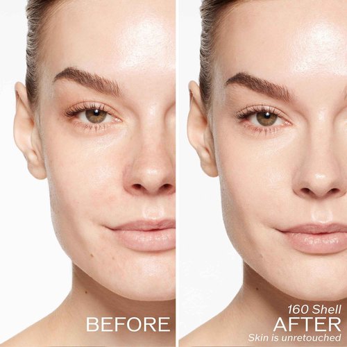 Shiseido RevitalEssence Skin Glow Foundation SPF 30, 160 Shell - Buildable, Medium Coverage - 24-HR Hydration & 12-HR Wear - Transfer, Crease & Fade Resistant - Non-Comedogenic - All Skin Types