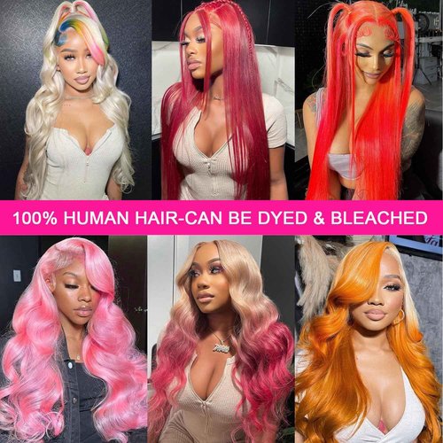 BABOSHOW 22 Inch 613 13x6 Lace Front Wig Human Hair 200% Density Blonde Body Wave Lace Front Wigs Human Hair Pre Plucked 613 Blonde HD Lace Frontal Wigs