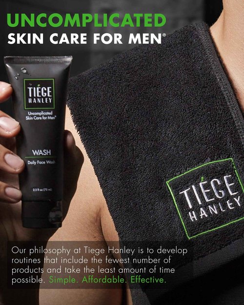 Tiege Hanley Skin Care Set for Men, Anti Aging Routine, System Level 3, Daily Face Wash, Facial Scrub, Two Moisturizers, Eye Cream, and Serum for Healthy, Hydrated Skin, Men’s Skin Care, 6 Piece Kit