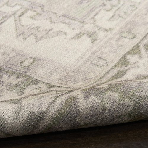 Nourison Home Vintage Washables Green 4' x 6' Area Rug - Easy Clean, Non Shedding, Bed Room, Living Room, Dining Room, Kitchen (4' x 6')