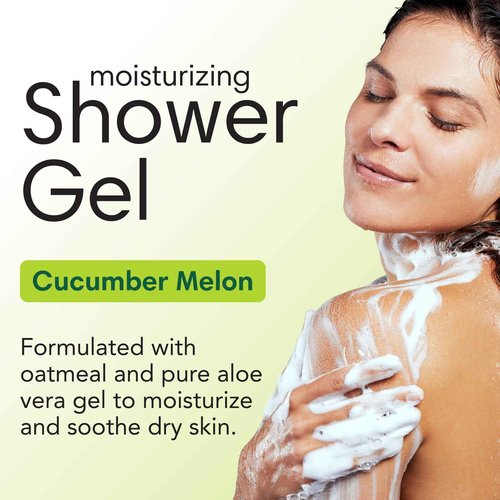 ShiKai Daily Moisturizing Shower Gel (Cucumber Melon, 1 Gallon) | Gentle Formula | with Aloe Vera & Oatmeal for Soft, Healthy Skin | Dry Skin Relief