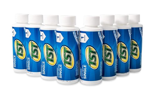 Camco TST Blue Enzyme Toilet Treatment - Formaldehyde Free - Breaks Down Waste And Tissue - Septic Tank Safe -Treats up to 8-40 Gallon Holding Tanks - (8) 4 oz Bottles (41501)