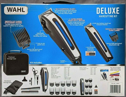 WAHL Deluxe Complete Hair Cutting Kit 29 Piece Clipper Set with Beard Trimmer -Retail $125+!!! BY AMPLEXPO