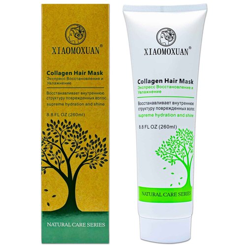 Xiaomoxuan Exfoliating Scalp Brush with Travel Size Leave In Conditioner Spray and Natural Collagen Hair Mask with Tea Tree Oil for Hair Repair Treatment Bundle