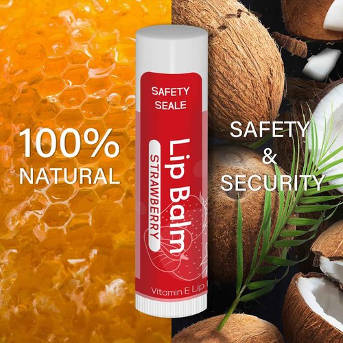 Yopela 221 Pack Natural Lip Balm Bulk with Vitamin E and Coconut Oil - Moisturizing, Soothing, and Repairing Dry and Chapped Lips Valentine's Gift - 17 Flavors - Non-GMO