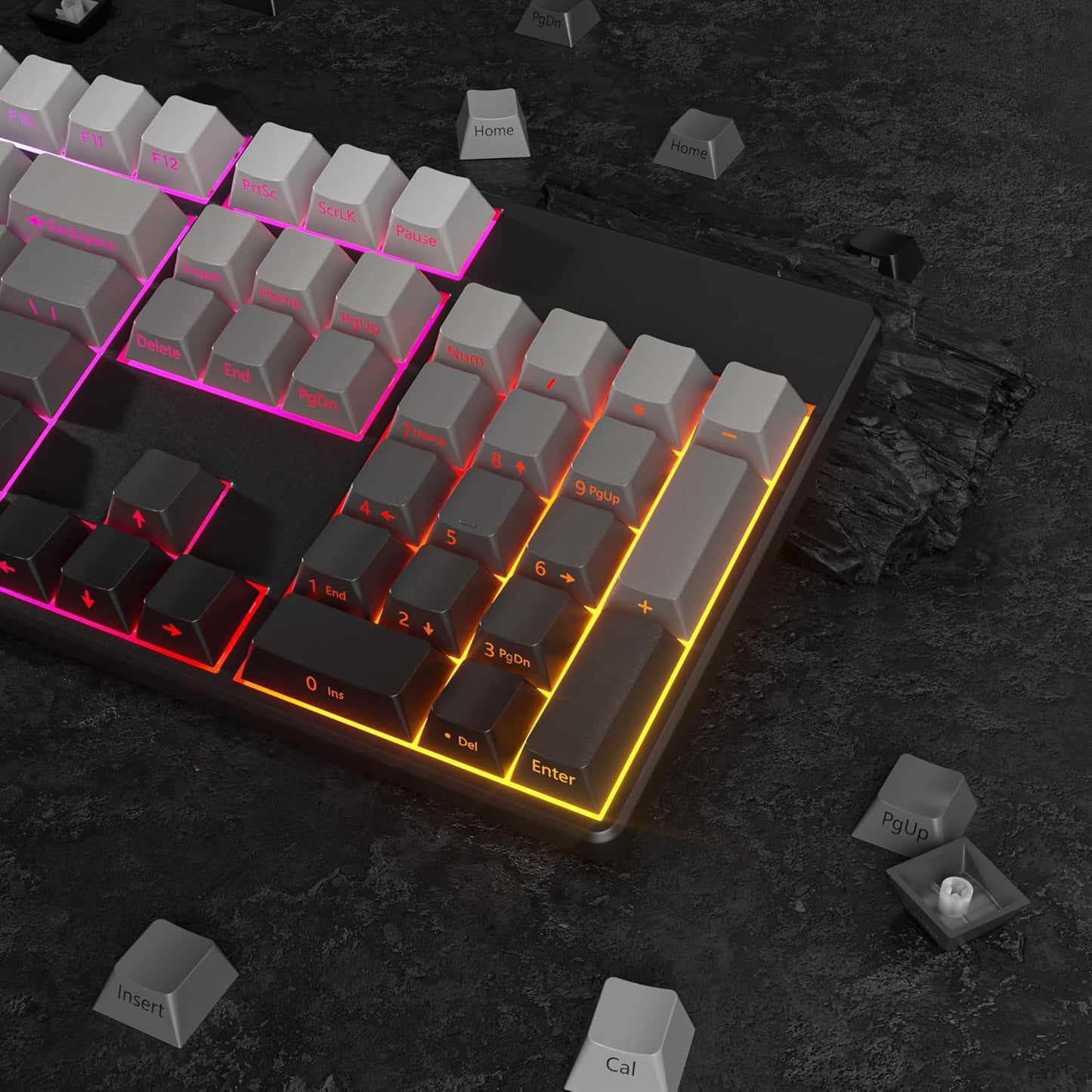 133 Keys PBT Keycap XDA Profile Keycaps Dye-Sublimation Custom Keycaps for MX Switches 60% 75% 100% Mechanical Gaming Keyboards(Caramel Bear)