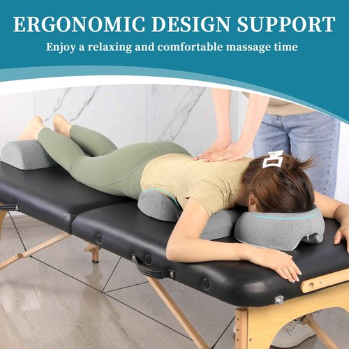 BALAPET Massage Face Down Pillow and Breast Pillow Set, Breathable Face Down Pillow for Sleeping with Memory Foam Support, Women's Massage Bolster Sleeping for Bed, SPA, Home