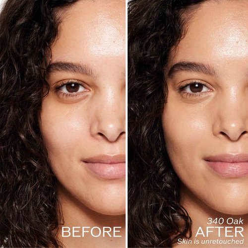 Shiseido RevitalEssence Skin Glow Foundation SPF 30, 340 Oak - Buildable, Medium Coverage - 24-HR Hydration & 12-HR Wear - Transfer, Crease & Fade Resistant - Non-Comedogenic - All Skin Types