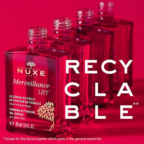 NUXE Merveillance Lift and Smooth Anti-Aging Face Serum With Micro-Algae Oil for Firming & Rejuvenating Skin, 1 Fl Oz