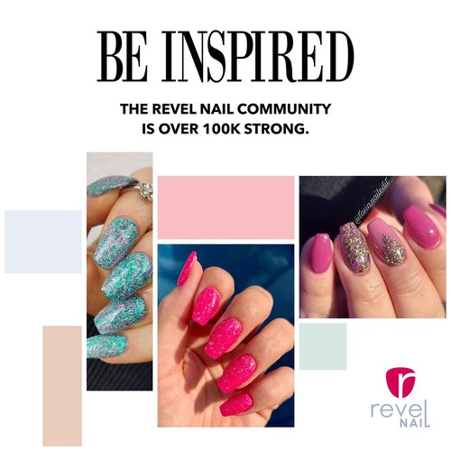 Revel Nail Dip Powder - Glitter Dip Powder for Nails, Chip Resistant Dip Nail Powder with Vitamin E and Calcium, DIY Manicure, 6-Pack