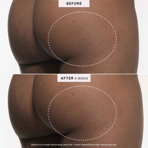 JLO BEAUTY Booty Balm, Skin Firming Cream for Butt, Hips, Thighs & Arms, Enriched with Hyaluronic Acid, Shea Butter, Avocado, and Squalane, Firm + Flaunt Targeted Body Moisturizer for Women, 4.2 Oz