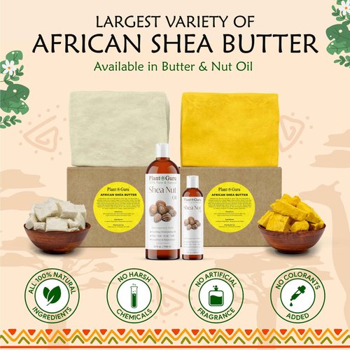 Raw African Shea Butter 10 lbs. Bulk Wholesale Block 100% Pure Natural Unrefined YELLOW - Ideal Moisturizer For Dry Skin, Body, Face And Hair Growth. Great For DIY Soap and Lip Balm Making.