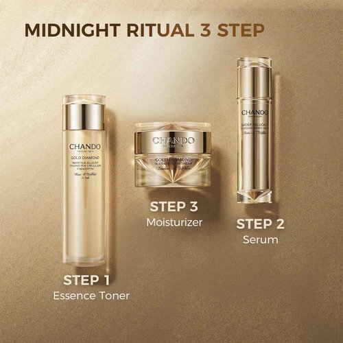 CHANDO HIMALAYA Gold Diamond Multi Anti-aging Cream (55g/1.94oz) - Super Multi-Corrective, Sculpting, Firming, Tightening, Anti-Wrinkle, Moisturizing Night Cream with Tri-peptide, Hyaluronic Acid