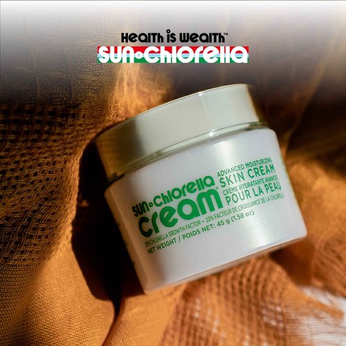 Sun Chlorella Cream Face Moisturizer Deep Hydration Boost, Natural Skin Care Helps Restore Balance & Reduce Appearance of Fine Lines & Wrinkles - Vibrant, Glowing Radiance - Paraben Free - 1.58oz