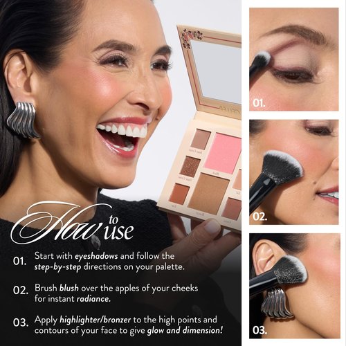 LAURA GELLER NEW YORK Party in a Palette, Ready to Jetset! + Baked Balance-n-Brighten Powder Foundation, Toffee