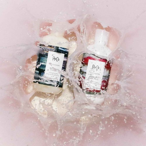 R+Co Television Perfect Hair Shampoo & Conditioner Set + Deluxe Sample (0.5oz) | Smooths, Adds Shine & Volume | Vegan + Cruelty-Free | 8.5oz (Pack of 2)