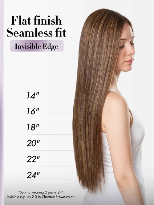 LUVME Invisible Clip in Hair Extensions Real Human Hair, 16 inch 110g 6Pcs, Natural Brown Highlights Human Hair Extensions Clip ins for Women, Natural Seamless Straight Human Hair