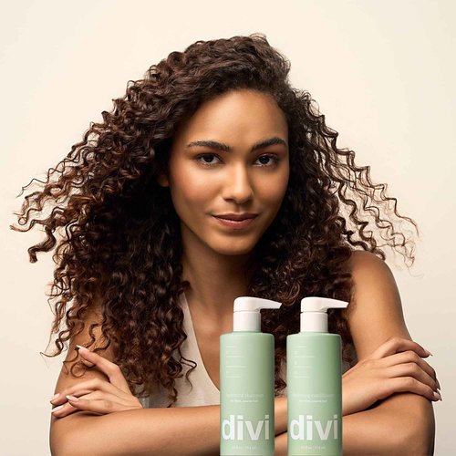 Divi Hydrating Shampoo and Conditioner Set for Women and Men - Gently Cleanses, Removes Scalp Buildup, Hydrates, and Nourishes Hair, Strengthens All Hair Types, Vegan, Cruelty-Free, 2 x 12 Fl Oz
