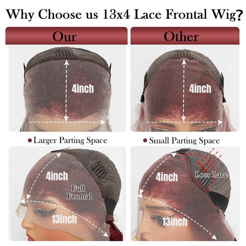 Gemlong 24 Inch 99J Burgundy Lace Front Wigs Human Hair Body Wave 13x4 HD Transparent Pre Plucked Glueless Lace Frontal Wig Human Hair 200% Density Red Wine Colored Human Hair Wigs for Women