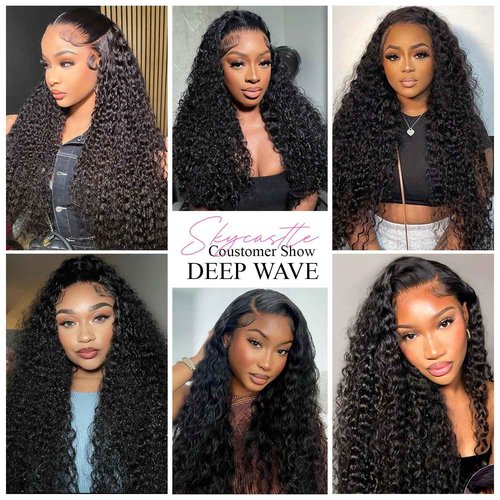 Bundles Human Hair Deep Wave 18 20 22Inch 12A Deep Curly Bundles Human Hair Extensions 100% Unprocessed 3 Bundle Brazilian Virgin Human Hair Extensions Wet and Wavy Double Weft Bundles Natural