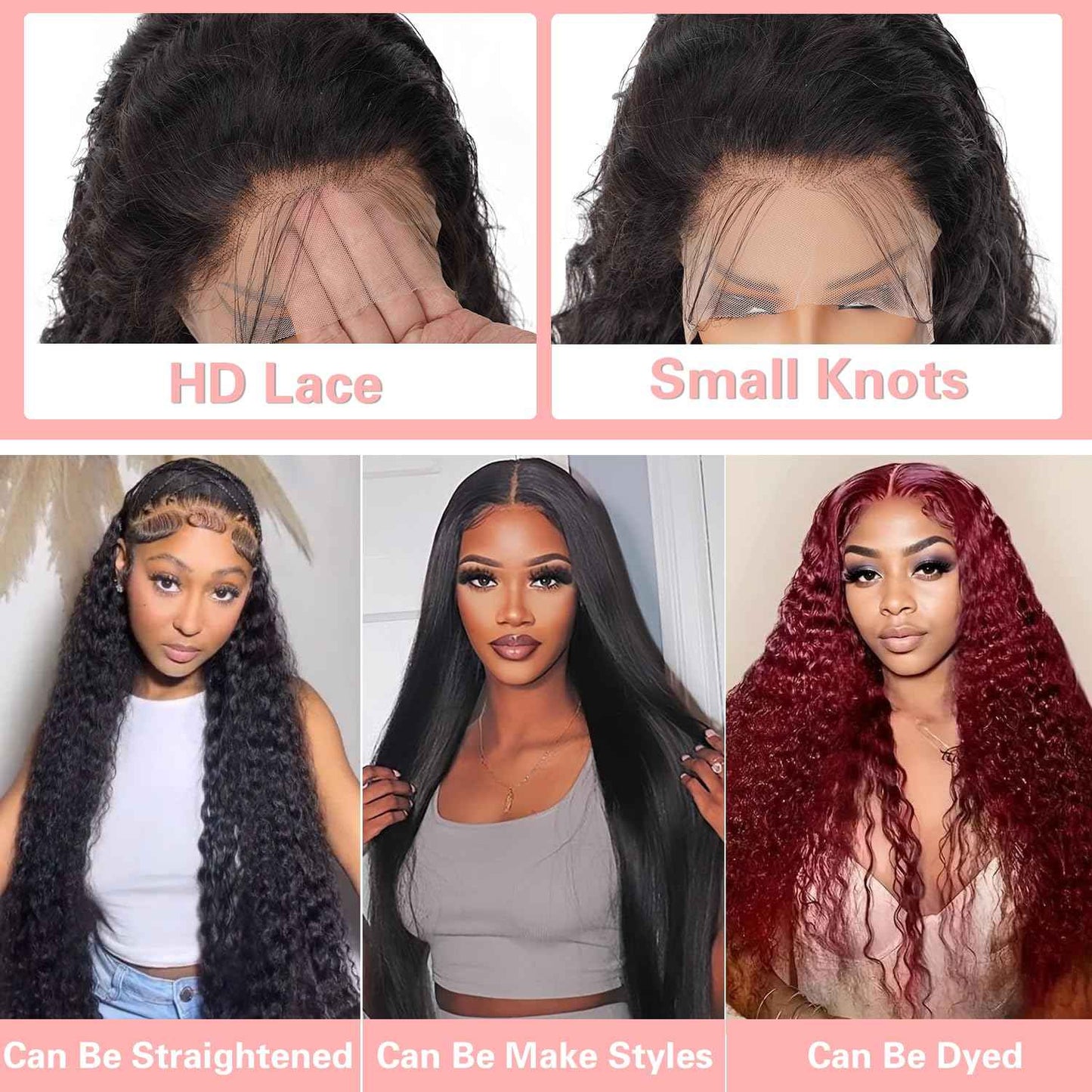 30 Inch Water Wave Lace Front Wigs Human Hair Pre Plucked Wet And Wavy 13x4 Hd Lace Frontal Human Hair Wig 180% Density For Women Small Knots Bouncy Soft Deep Curl Tangle Free Natural Hairline