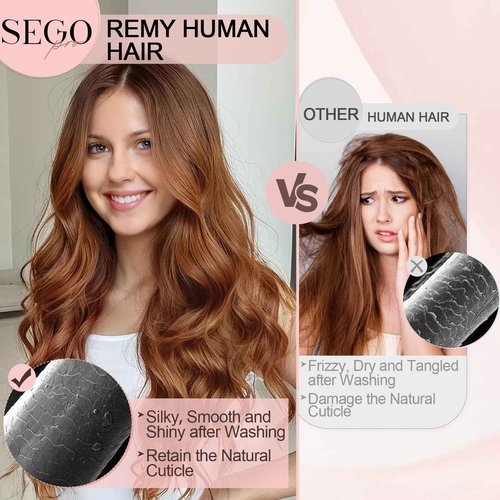 SEGO Pro 50pcs U Tip Hair Extensions Micro Ring Upgraded K Tip Hot Fusion Long Straight Keratin Hair Extensions,20inch Gold Brown mixed Bleach Blonde,50g