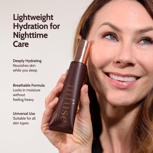 Infuse Night Revival Cream (Emerge Award Finalist) | Pro-Resilience Face Moisturizer with Yerba Mate Antioxidants to Strengthen & Hydrate Mature Skin | Restorative Firming & Hydrating – 60ml / 2oz