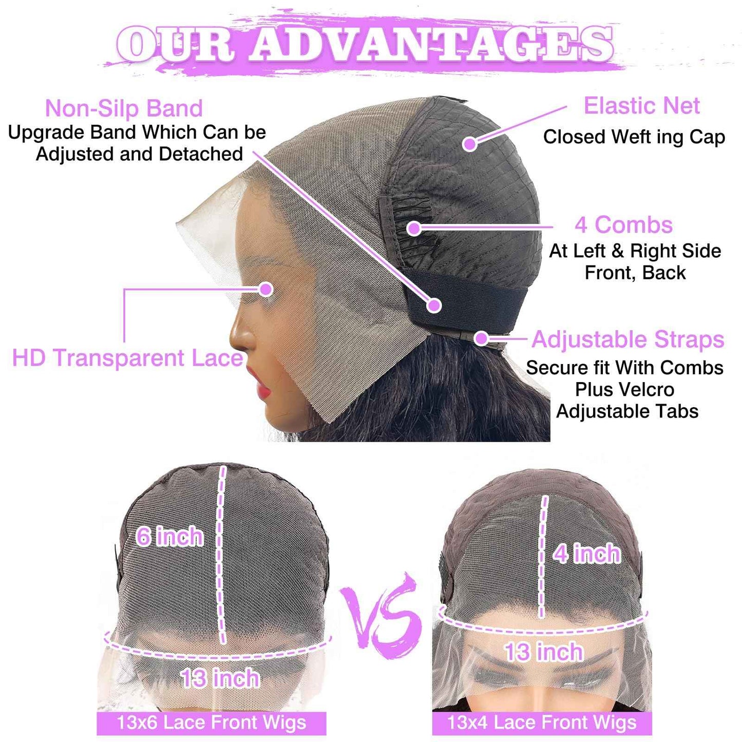 250% Density 13X6 Deep Wave Lace Front Wigs Human Hair Curly Wig Wet and Wavy HD Lace Front Wig Pre Plucked 100% Real Human Hair No Synthetic Blend No Tangle No Shedding Triple Lifespan 3X 20 Inch