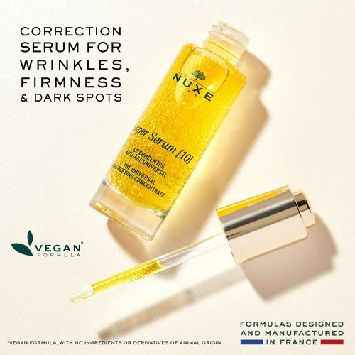 NUXE Super Serum, the Universal Age-Defying Concentrate with Hyaluronic Acid, Niacinamide and Botanical Oils, Anti-Aging Facial Serum, 1 Fl Oz