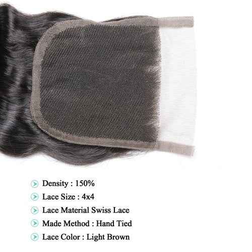 Deep Wave Human Hair Bundles 8 Inch(50g/Bundle,4 Bundles)+Water Wave Human Hair Bundles 8 Inch with 4×4 Closure (50g/Bundle,4 Bundles+1Closure)