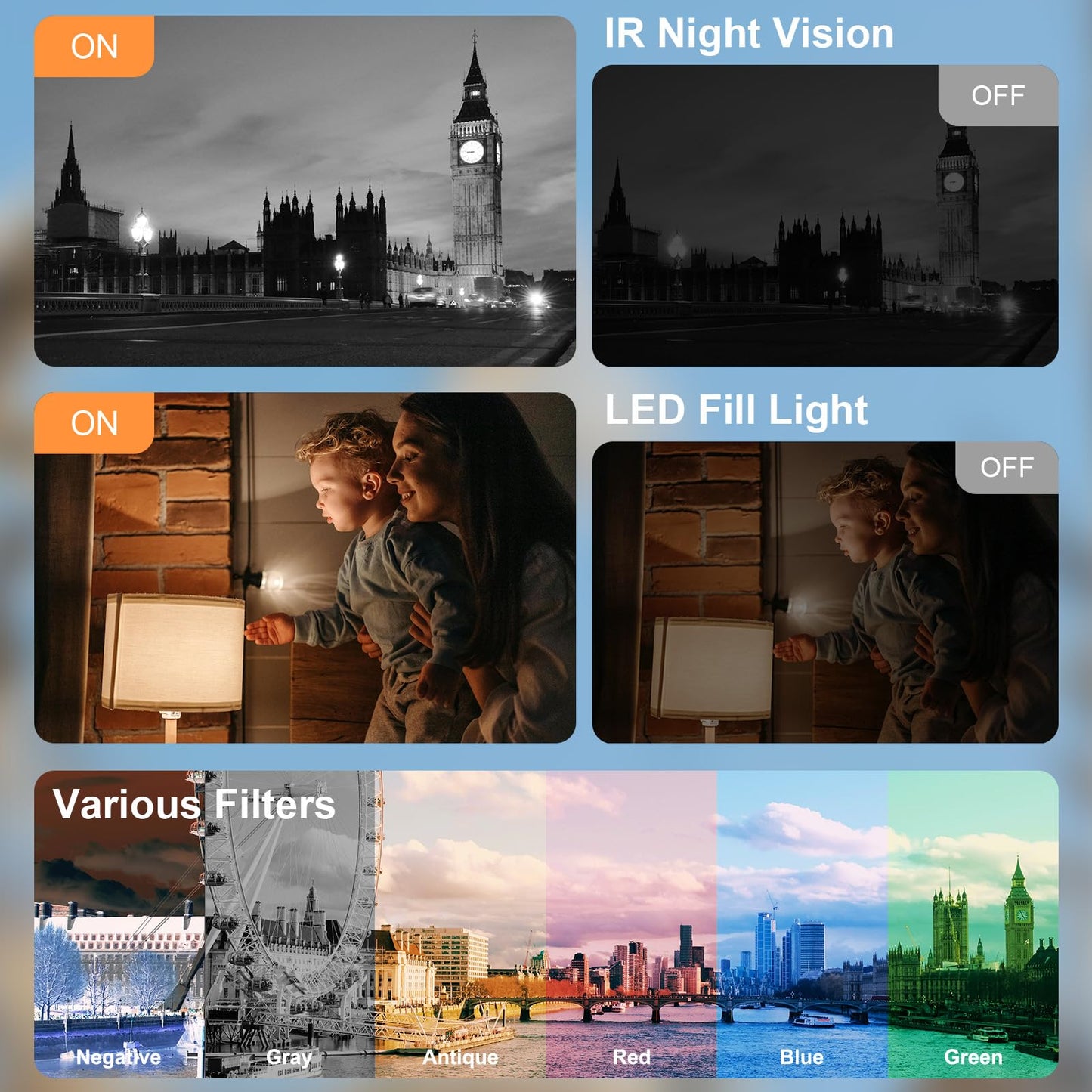 8K 64MP Video Camera Camcorder IR Night Vision Vlogging Camera 18X Zoom WiFi Digital Camera for YouTube 3.0'' Touch Screen Camcorder with 64GB SD Card, 2 Batteries, Remote Control, Mic and Stabilizer
