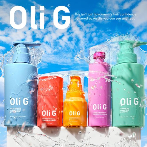 Oli G Total Refresh pH Balancing Shampoo – Lightweight Daily Cleanser for All Hair Types – With Marula Oil, Shea Butter & Quinoa Protein – Hydrating, Anti-Frizz Formula – 33.8 fl oz