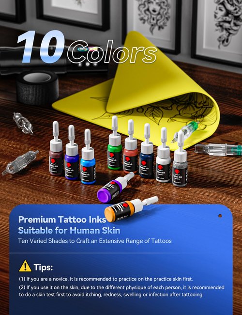 Phomemo Wireless Tattoo Gun Kit, Tattoo Machine Kit with Tattoo Power Supply, Tattoo Kit for Beginners Complete Set, Tattoo Pen Machine Kit with 20 Tattoo Cartridge Needles