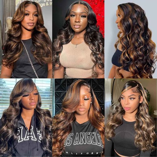 Loose Wave Human Hair Bundles with Closure 12 14 16+12in10A Brazilian Remy Virgin Hair Weave Colored Fb30 Ombré Loose Deep 3 Bundles Human Hair with HD Lace Closure Free Part Pre plucked