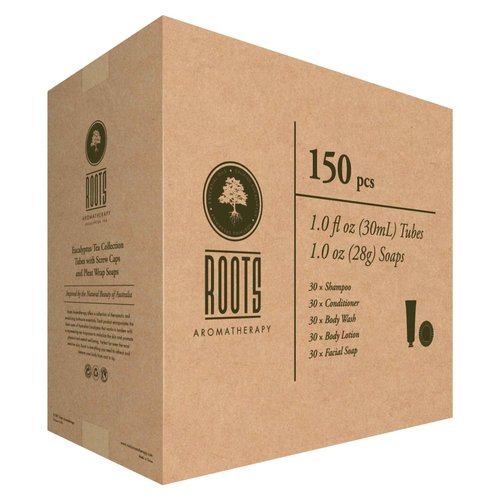 ROOTS AROMATHERAPY Travel Size Shampoo and Conditioner Supplies For Guests,Airbnb Essentials for Hosts,Mini Shampoo And Conditioner Sets,Hotel Toiletries,Air Bnb Kit For Bathroom Wash Lotion,(150 Pcs)