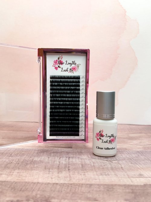 Clear Eyelash Extension Adhesive – 1 Sec Dry Time, Low Fume, Latex-Free Transparent Lash Glue for Sensitive Clients – Classic & Volume – 6–8 Week Retention – Professional Use – 5ml