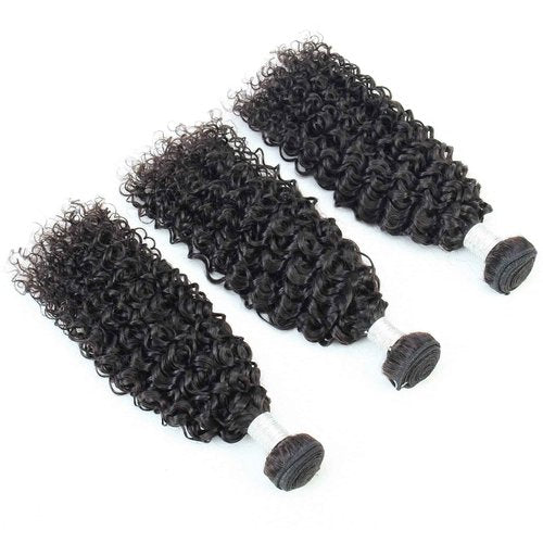 PIDIAUE 12A Kinky Curly Bundles Human Hair Brazilian Jerry Curl Hair Bundles Weave 22 24 26 inch Real Remy Hair 3 Bundles Virgin Hair Bundles Extensions Natural Color