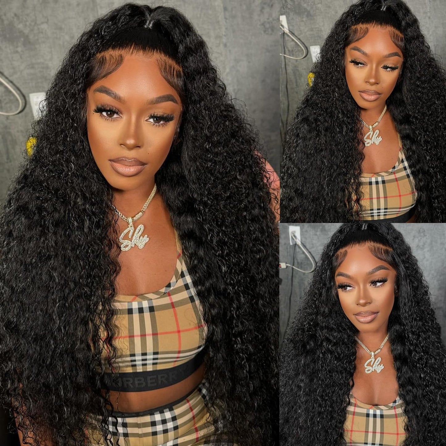 24 Inch Glueless Wigs Human Hair Pre Plucked Pre Cut 5x5 HD Lace Closure Wigs Human Hair Closure Wigs Human Hair 180% Density Deep Wave Lace Front Wigs Human Hair Natural Color