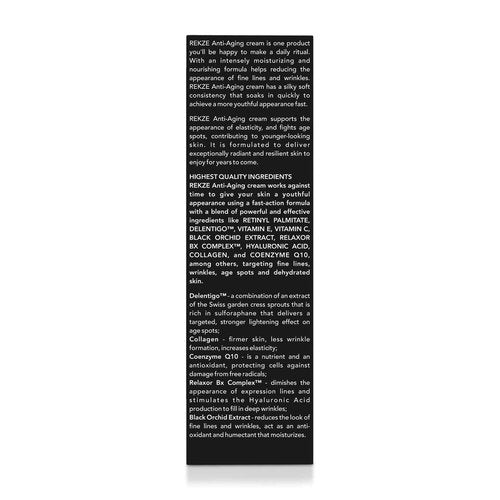REKZE Advanced Formula Anti-Aging Cream: Unisex Rejuvenation for Face, Neck & Hands - Clinically Proven, Dermatologist-Recommended