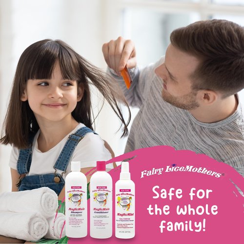 Fairy LiceMothers - 16 oz MagicHalo Shampoo, Conditioner, 8 oz Hair Spray Lice Treatment Kit